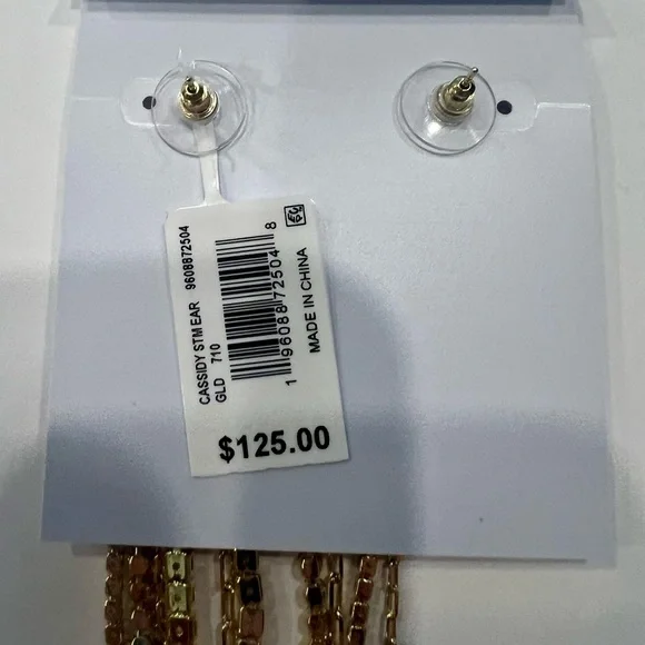 NWT- Kendra Scott Cassidy Gold Statement Earring Dangling - Picture 5 of 7
